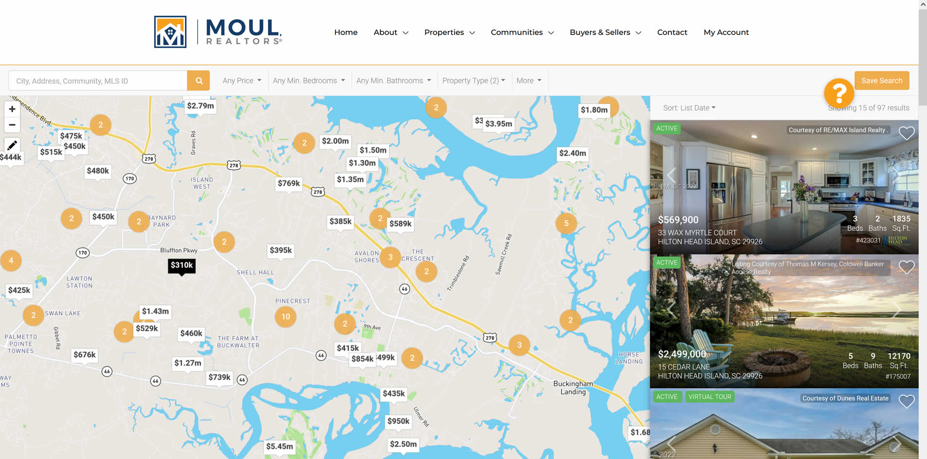 Moul, REALTORS Website Search