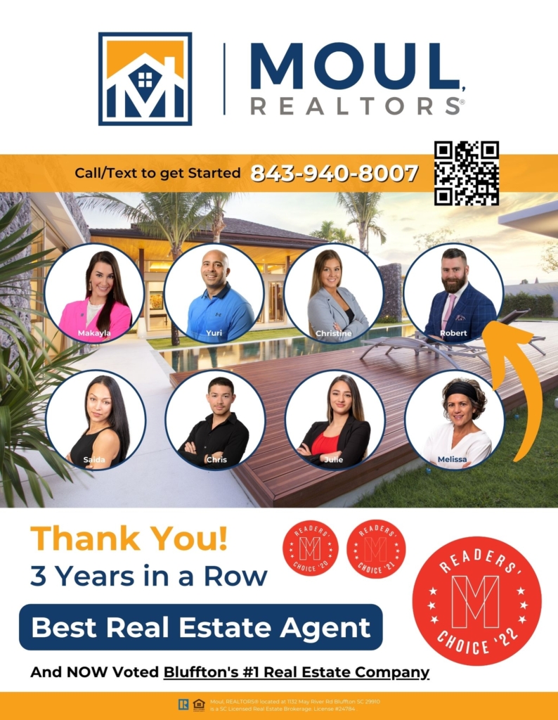 Moul, REALTORS Voted #1 Real Estate Company in Bluffton SC Announcement