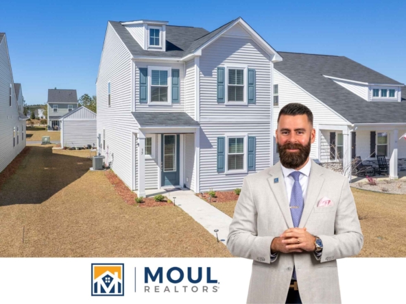 35 Garden Gate Ln - Agent in front of property