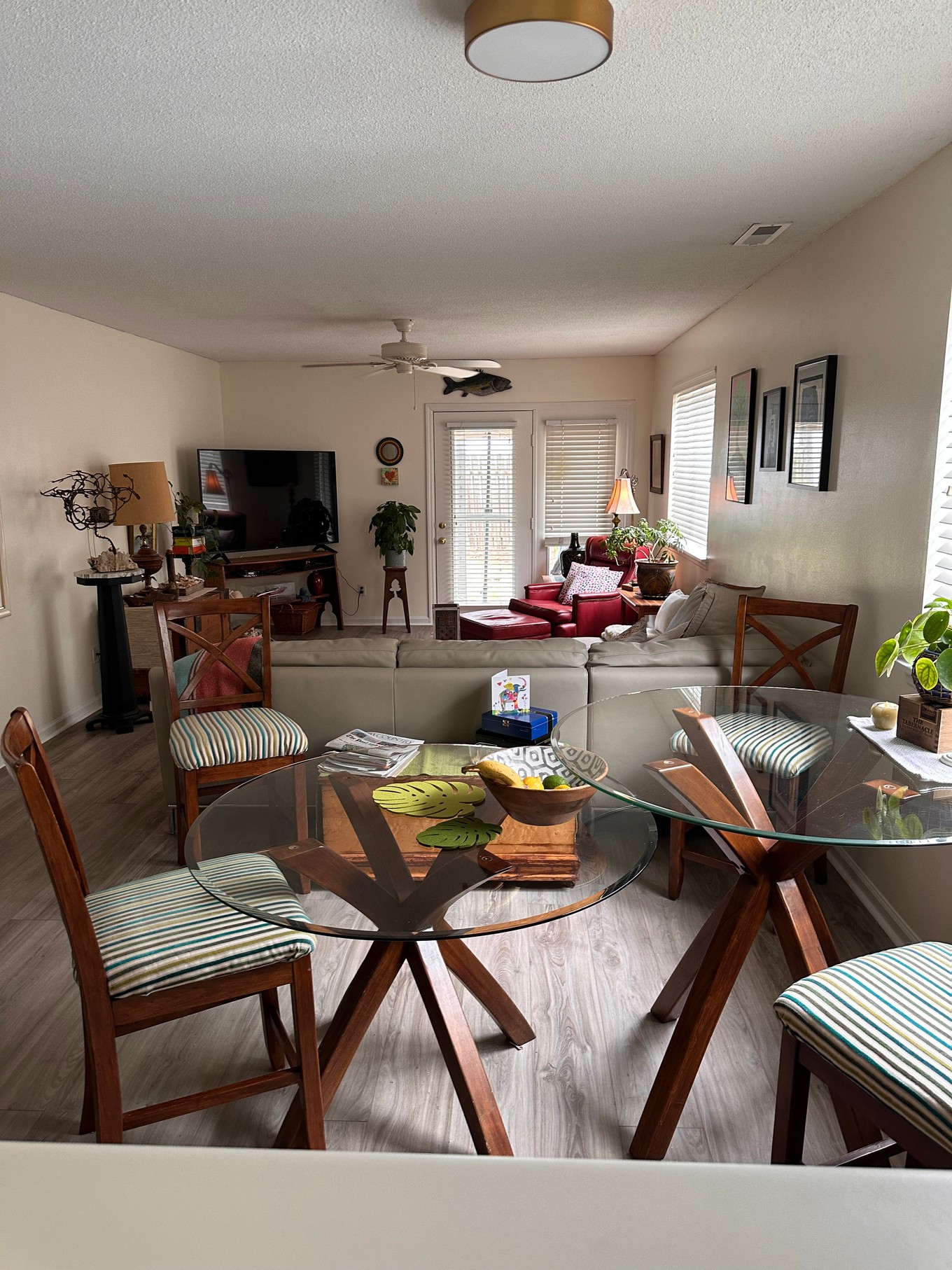 Dining area of condo