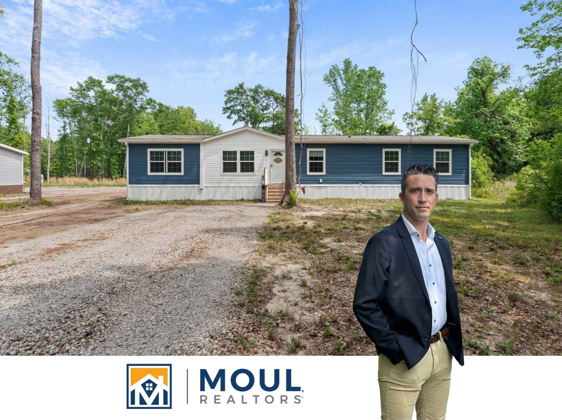 48 Community Center - Agent in front of property