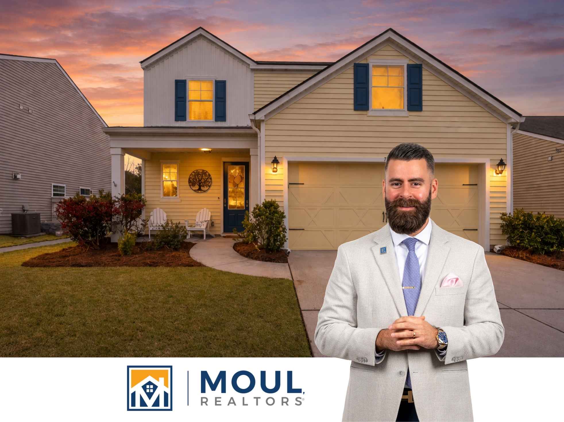 Agent in front of property - 173 heritage pkwy