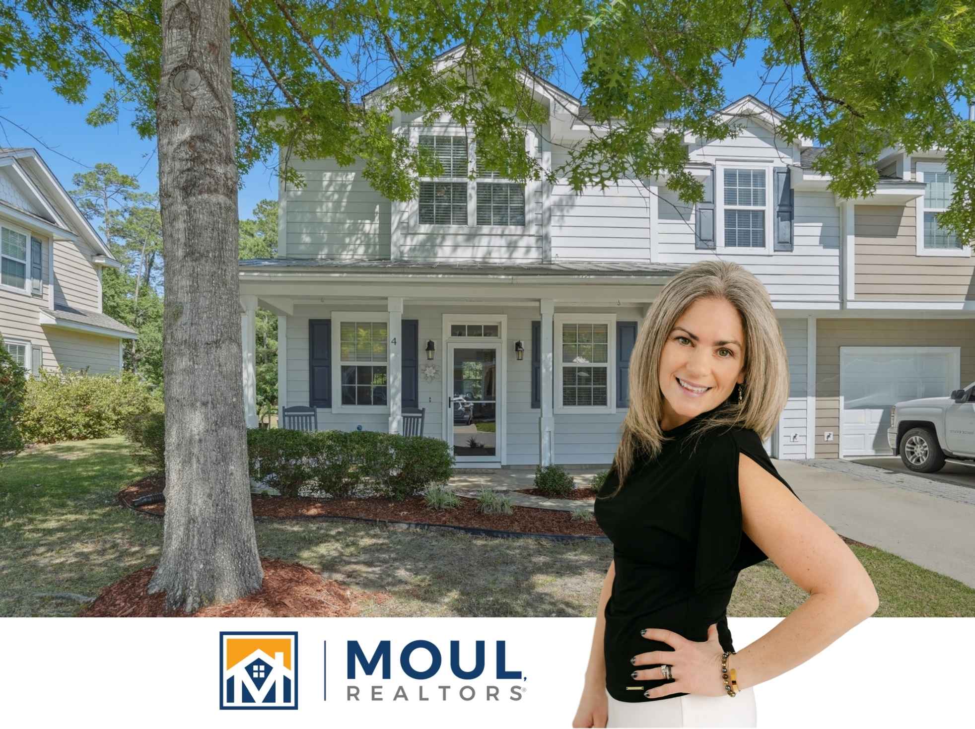 4 Bluehaw Ct - Agent in front of property